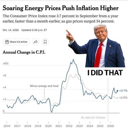 From the gas pump to home heating oil, energy prices have soared. Trump  promised lower costs, but his illegal war in Iran just drives them higher.  Trump did this to us. But