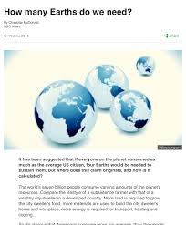 How Many Earths Do We Need Ecological Footprint Footprint Ecology