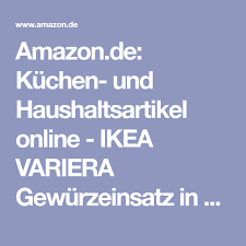 Amazon De Kuchen Und Haushaltsartikel Online Ikea Variera Gewurzeinsatz In Hochglanz Weiss Gewurzeinsatz Breite 10 Cm Tiefe Ikea Variera Ikea Gewurzglaser