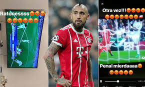 Arturo vidal vs real madrid. Arturo Vidal Rages On Social Media As Bayern Munich Are Knocked Out By Real Madrid Daily Mail Online
