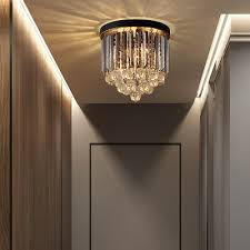 They look great in modern, industrial, rustic, and farmhouse settings. Smoked Crystal Flush Mount Ceiling Light 2 4 7 8 Bulbs Modern Foyer Flush Lighting In Black Beautifulhalo Com