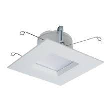 Halo Recessed Rsq5089351emwwb 5 Square All Purpose Led Retrofit Module 800 Lumens 90 Cri 3500k 120v Matte White Flange And Baffle