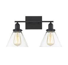 Savoy House Drake 2 Light Bathroom Vanity Light In Black