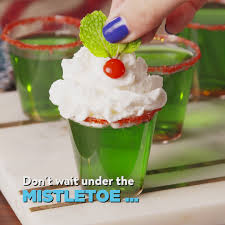 Mistletoe Shots Video Recipe Video Christmas Party Food Christmas Food Christmas Snacks