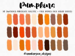 Pumpkins Procreate Palette 30 Hex Color