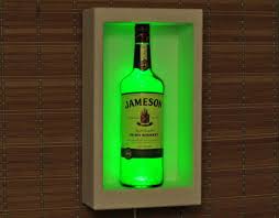 Acrylic lighted bar shelves has three tiers and is operated by remote control. Jameson Irish Whiskey Wall Mount Sconce Liquor Bottle Lamp Accent Light Bar Man Cave Lighting Father On Luulla