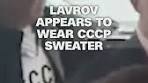 Lavrov appears to wear CCCP sweater - YouTube