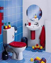 The kid's bathroom decor should include color. 18 Cool Blue Kids Bathroom Design Ideas