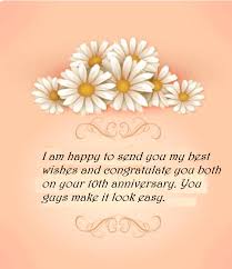 Here is a list of creative anniversary gifts made of. 10th Wedding Anniversary Wishes Quotes Best Wishes Anniversary Wishes For Husband Anniversary Wishes Quotes Wedding Anniversary Wishes