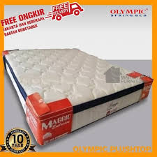Komposisi utama yaitu high density foam (busa dengan kepadatan tinggi) 0,68kg/m3 serta pegas bonnell 12cm. Jual Kasur Matras Matress Springbed Olympic 160 X 200 Jakarta Timur Marga Jaya Furniture 5 Tokopedia