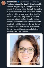 Jennifer Lyell is with her Savior. We grieve, but not as those who have no  hope. 😔  https://baptistnews.com/article/jennifer-lyell-key-figure-in-sbc-abuse-crisis-dies-after-brief-illness/