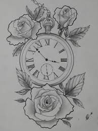 This detailed tattoo looks like it's one of the dotted designs. Grandfather Clock Tattoo Drawing Novocom Top