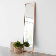 Hinoki Wood Floor Mirror Minimalist Wood Standing Mirror The Citizenry Hinoki Wood Floor Mirror Floor Mirror Decor