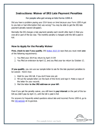 If you feel that such is undeserved, or if you feel that it would unfairly affect you, then you can ask for it to be. Penalty Waiver Request Letter Sample Writing A Simple Waiver Letter With Samples