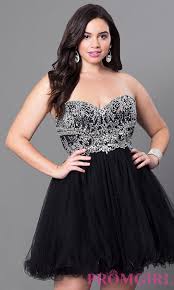 Short Plus Size Beaded Strapless Party Dress Promgirl Plus Size Formal Dresses Plus Size Homecoming Dresses Strapless Homecoming Dresses
