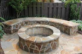 The diameter of the circle should be slightly larger than the outside dimensions of the fire pit ring you're preparing to build. Fire Pits And Fireplaces Wilson Bros Landscape