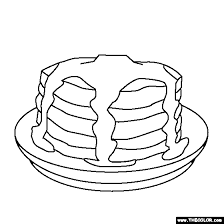 Color online with this game to color food coloring pages and you will be able to share and to create your own gallery online. Stack Of Pancakes Coloring Page