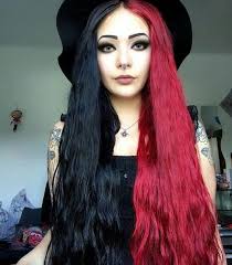 Mistressbarbie Dyed Hair Split Dyed Hair Half Colored Hair