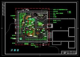 Высота парка (часть парка в разрезе). Landscape Garden Plan Dwg