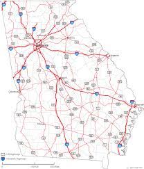 State of georgia road map with cities. Map Of Georgia Cities
