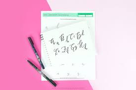 Now you can download 3 free printable modern calligraphy practice sheets to try out these gorgeous styles. Easy Calligraphy Letters Practice Hand Lettering Printable Crush