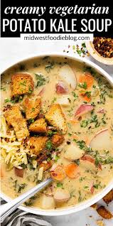Creamy Vegan Potato Kale Soup Recipe Kale Soup Vegan Potato Kale Soup Recipes