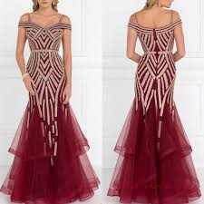 2019 Abiye Elbise Modelleri Bordo Uzun Askili Dusuk Kol Tullu Etek Islemeli Elbise Elbise Modelleri The Dress