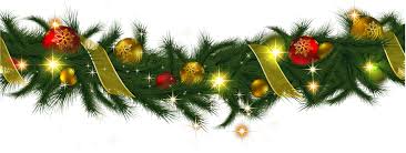 Transparent Christmas Pine Garland With Lights Clipart Holiday Garlands Christmas Christmas Clipart