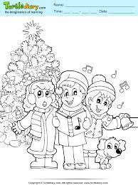 Frosty and the one horse open sleigh had nothing to do with christmas? Christmas Carol Coloring Sheet Turtle Diary