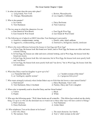 The Great Gatsby Chapter 1 Quiz