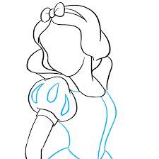 Draw an oval for the torso. How To Draw Snow White Really Easy Drawing Tutorial