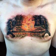 These visual artists brought tattoos to life. 30 Calcifer Tattoo Designs For Men Howl S Moving Castle Ideas