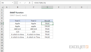 how to use the excel exact function exceljet