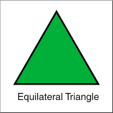 Equilateral triangles have three equal sides and three equal angles. Clip Art Shapes Triangle Equilateral Color Labeled I Abcteach Com Abcteach
