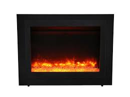 Best small wall mount electric fireplace. Sierra Flame Flush Mount 30 Inch Electric Fireplace Insert Black Steel The Noble Flame