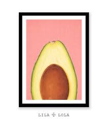 Kitchen Wall Art Print Avocado Poster Tropical Fruit Decor Etsy Fruit Wall Art Tropical Art Wall Art Prints