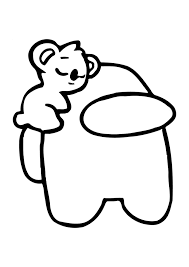 Free printable among us coloring pages. Susse Koala Sitzt Auf Among Us Charakter Razukraski Com