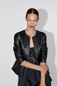 Faux Leather Jacket Jackets Woman Zara South Africa In 2020 Faux Leather Jackets Jackets For Women Black Faux Leather Jacket