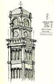 Architecture Sketch Queen S Royal College Clock Tower In Port Of Spain Trinidad Clock Tower Tower Port Of Spain