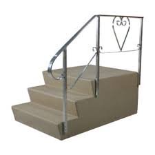 I was planning to use one handrail section for two short angled stair rail sections. Fiberglass Steps