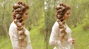 You can decide in favor of side bangs with almost any hairstyle. Side Swept Braid Wedding Hair Youtube