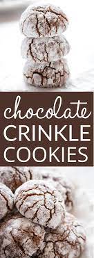Chocolate Crinkle Cookies Chocolate Crinkles Cookies Recipes Christmas Chocolate Crinkle Cookies