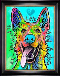The largest collection of abstract, modern & contemporary framed art & prints. Love And A Dog Dog Art Giclee Print By Dean Russo Framed Canvas Ebay