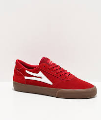 Lakai Manchester Red Gum Suede Skate Shoes