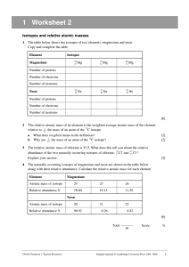 Explain why the mathematical reasoning was incorrect for any method(s) in model 3 that did not give the correct answer for average atomic mass (the one on the periodic table). Pogil Activity Average Atomic Mass