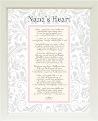 Nana S Heart Poem Frame 11x14 White Grandma Frame Mothers Day Poems Grandparent Gifts