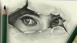 Drawing Realistic Eyes Peeking Through Time Lapse Drawings Amazing Drawings Drawing Inspiration
