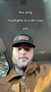 on The Dirt Road in Headlights