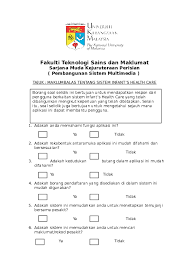Contoh rasmi borang soal selidik tugasan geografi pt3 2014. Doc Soal Selidik Muhd Izzul Academia Edu
