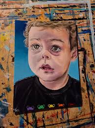 This drawing of Jesus my nephew for his mom and one for me when he was a  teen. I've waited for my pray and cross to hang it. 😇 ignore the tacks.